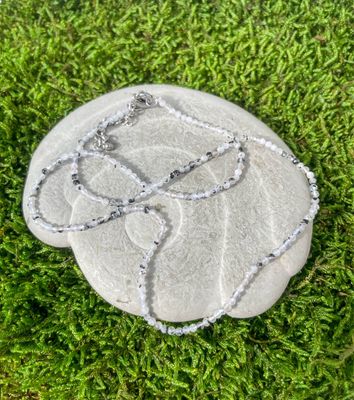 Collier en Quartz tourmaline 2mm Collier en Quartz tourmaline 2mm