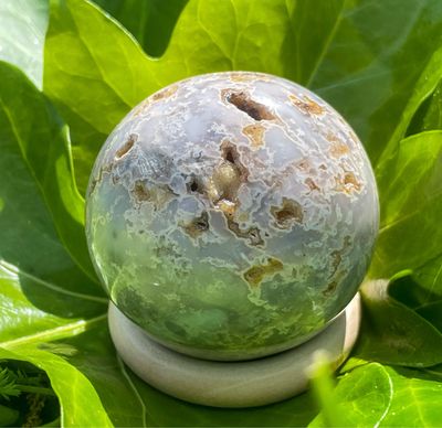 Boule en Agate Plume