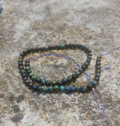Rang en Azurite-Malachite 6 mm