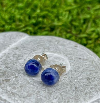Clous d'oreilles en Sodalite