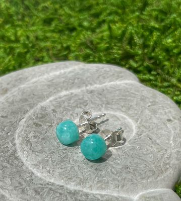 Clous d'oreilles en Amazonite