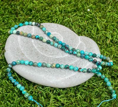 Rang de Chrysocolle facettée 4 mm