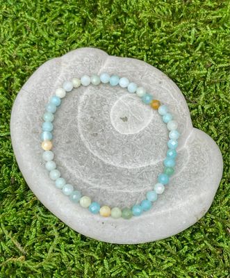 Bracelet en Amazonite facettée 4mm
