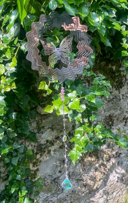 Sun Catcher Papillon &amp; Quartz rose
