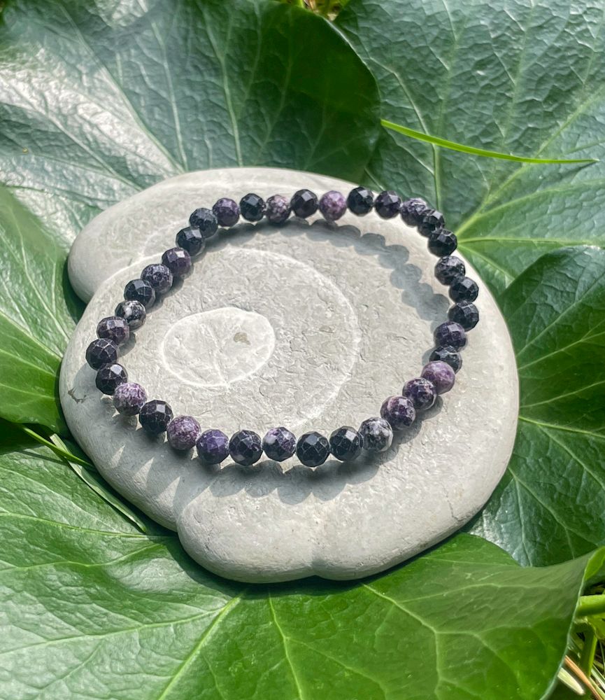 Bracelet en Lépidolite facettée 5,5 mm