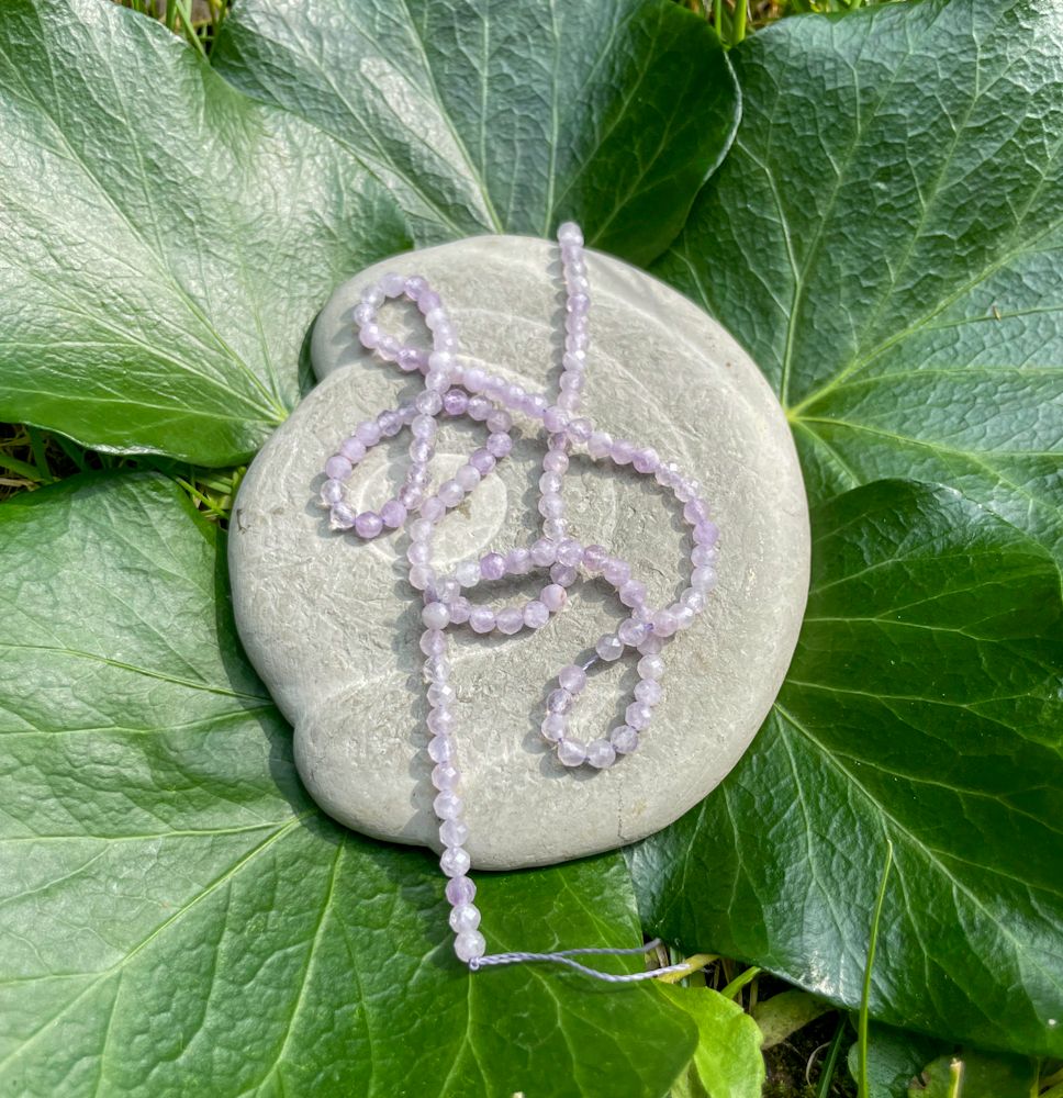 Rang en Améthyste claire facettée 3 mm