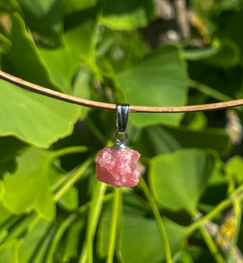 Pendentif en Rhodochrosite brute