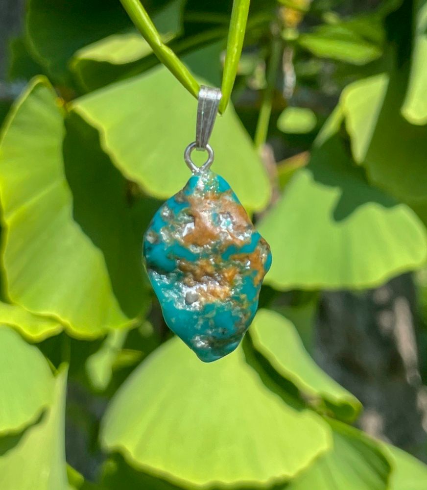 Pendentif en Turquoise White Water