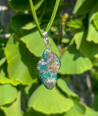 Pendentif en Turquoise White Water