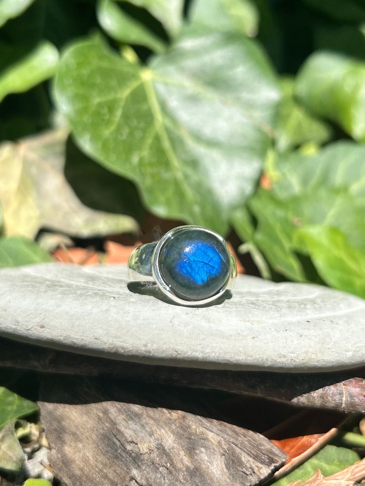 Bague en Labradorite bleue