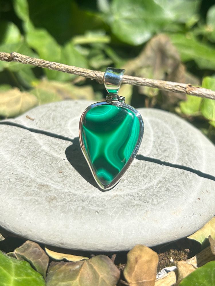 Pendentif en Malachite