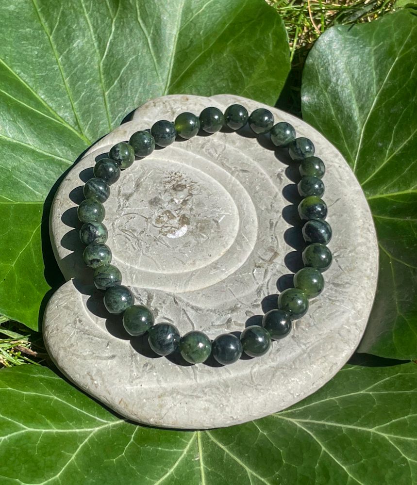 Bracelet en Jade néphrite 6 mm