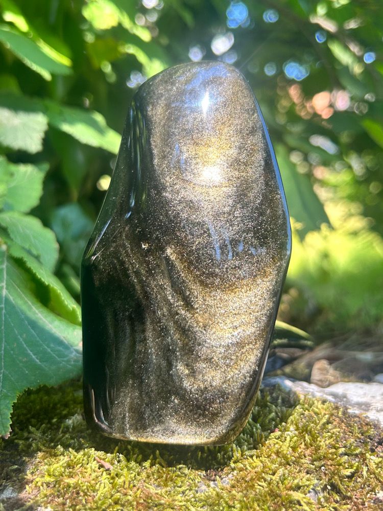 Menhir en Obsidienne dorée