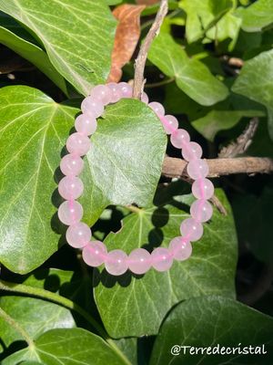 Bracelet en Quartz rose enfant 6 mm