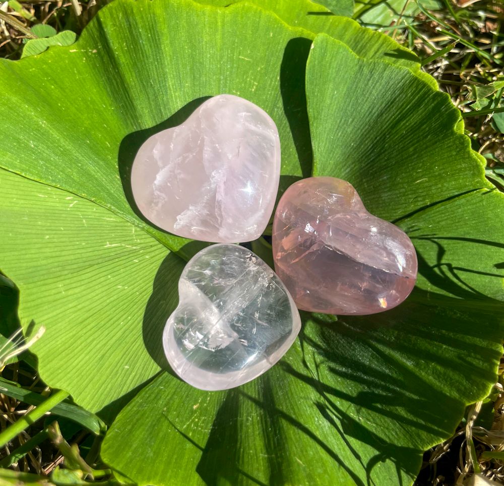 Coeur en Quartz rose