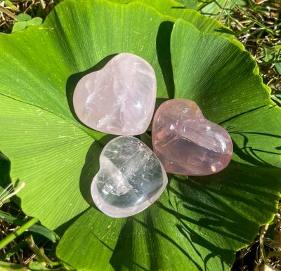 Coeur en Quartz rose