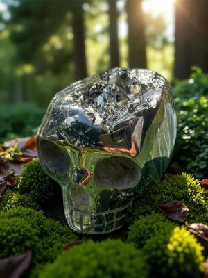 Crâne en Pyrite