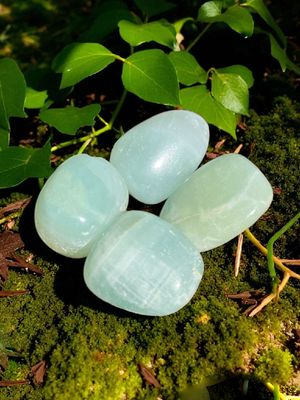 Calcite pistache roulée