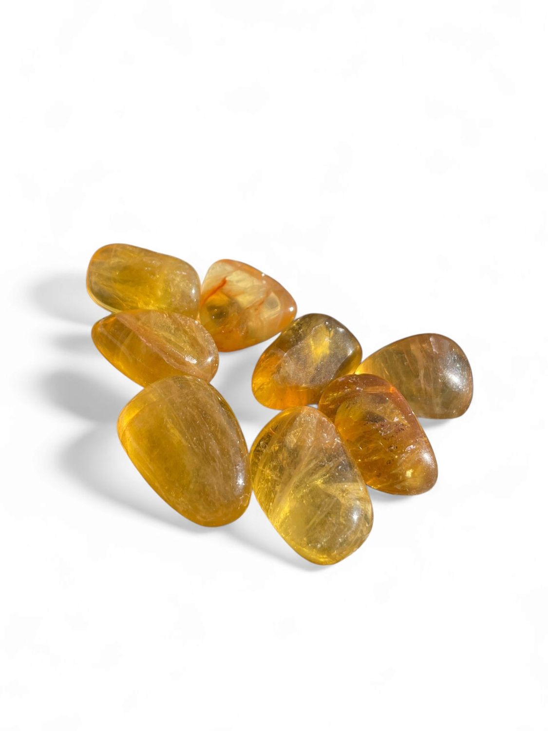 Fluorite jaune roulée
