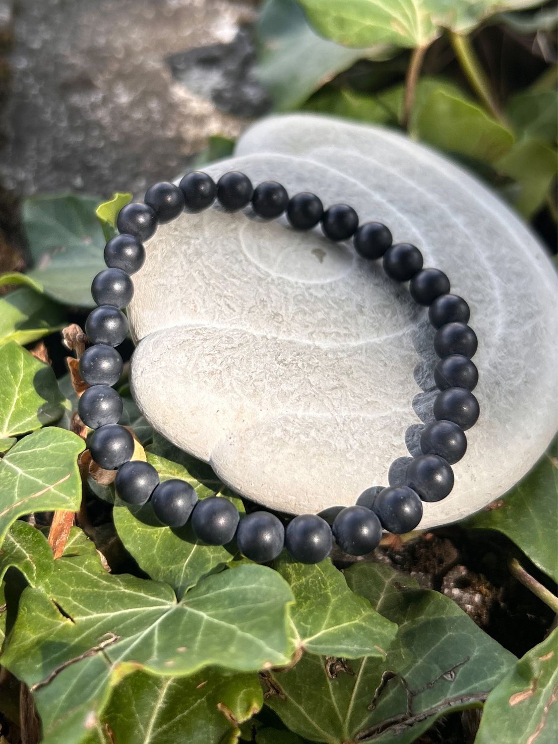 Bracelet en Onyx mat 6mm