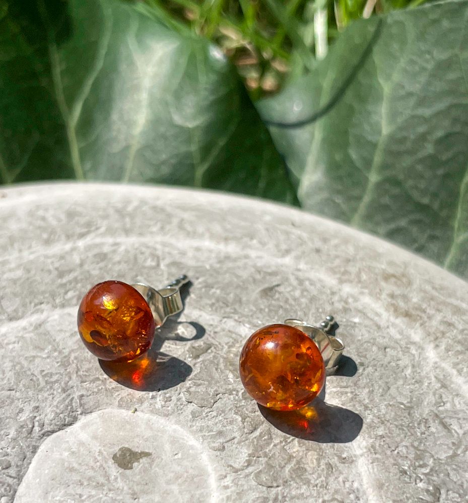 Clous d&#39;oreilles en Ambre