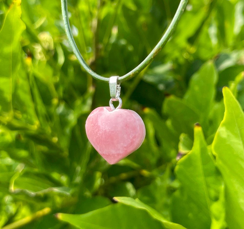 Pendentif coeur en Rhodochrosite
