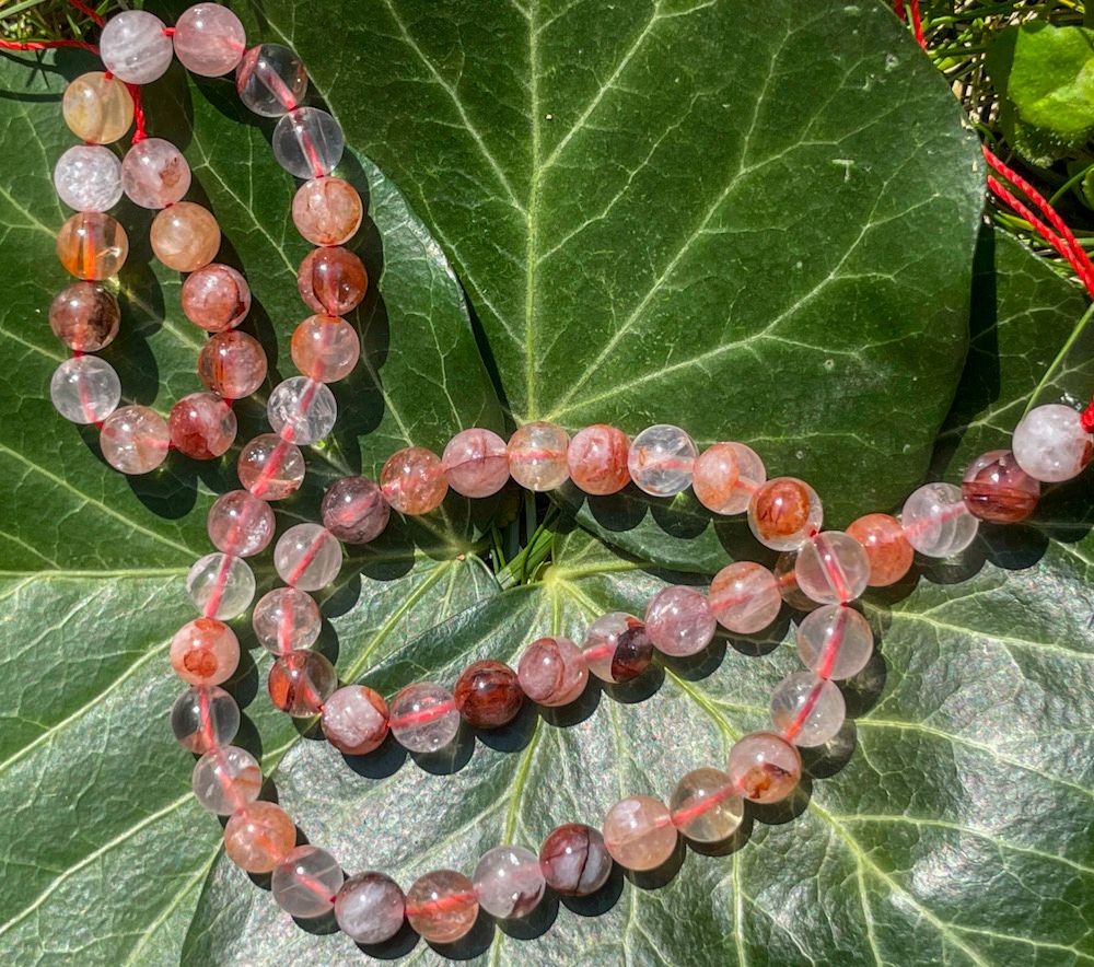 Rang de Quartz hématoïde rouge 6 mm