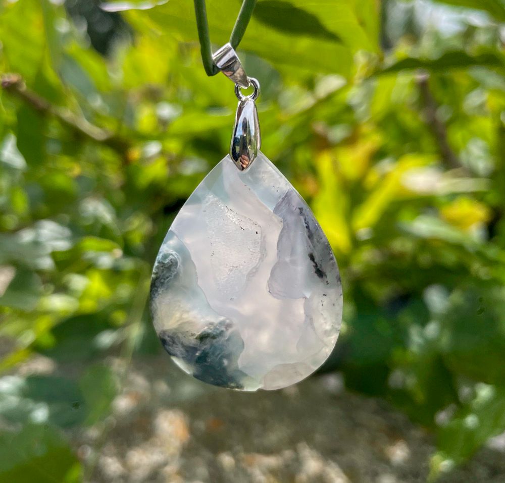 Pendentif en Agate mousse
