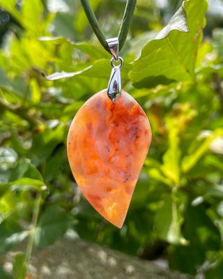 Pendentif en Agate fleur