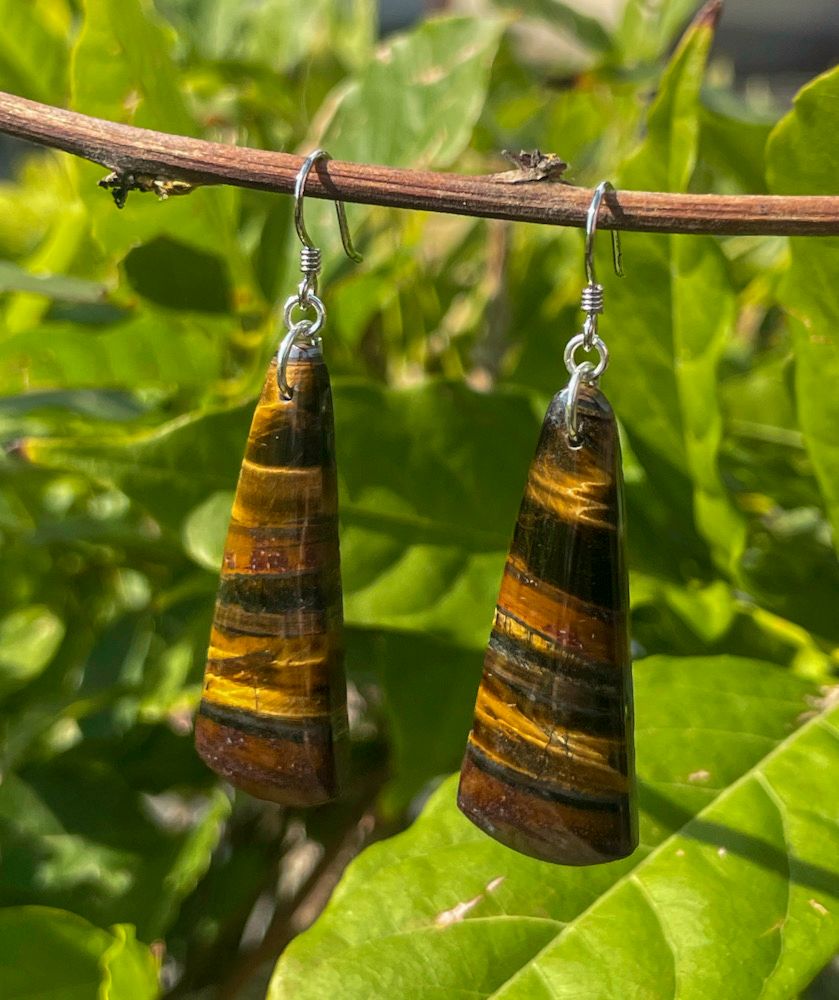 Boucles d&#39;oreilles en Oeil de tigre