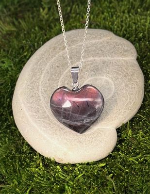 Pendentif coeur en Labradorite