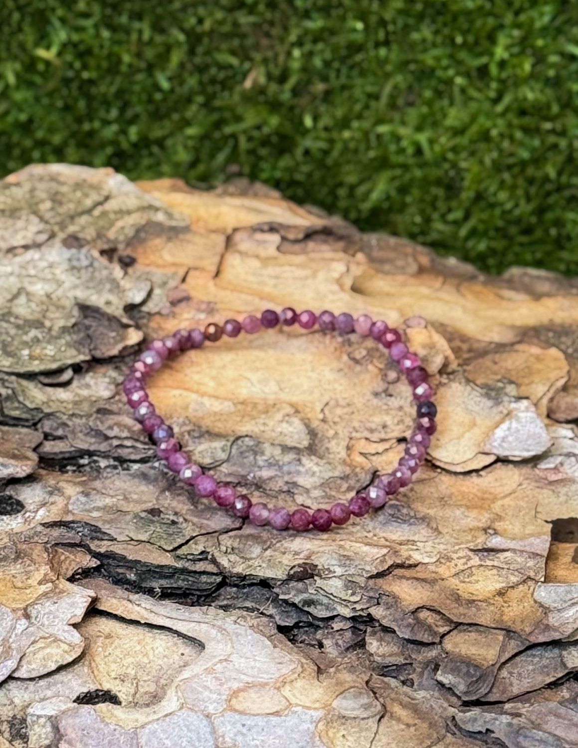 Bracelet en Tourmaline rose facettée 3-4 mm