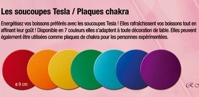 Set de 7 plaques Tesla chakras rondes