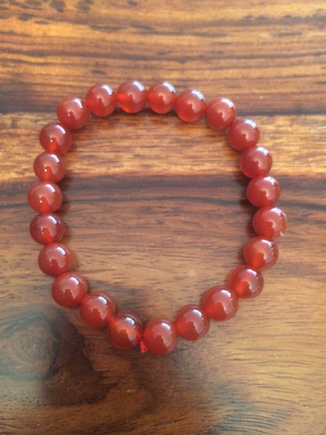 Bracelet en Cornaline 8 mm Bracelet en Cornaline 8 mm