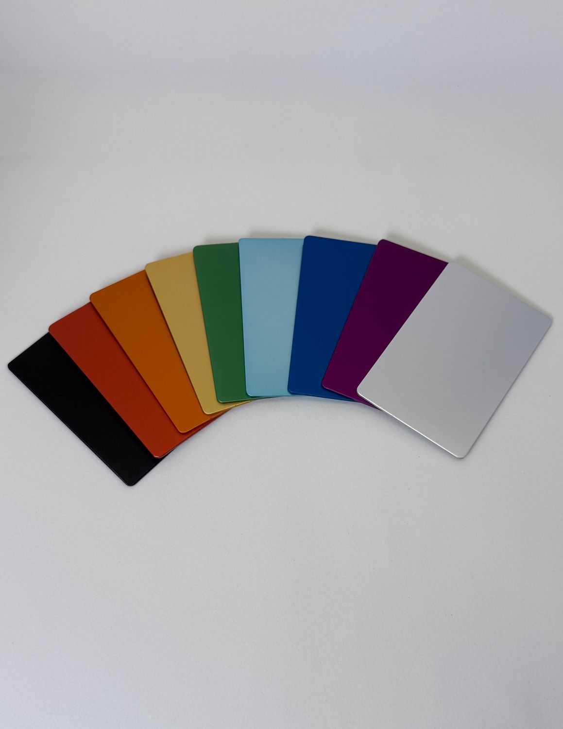 Set de 7-8-9 plaques Tesla chakras, format carte de crédit