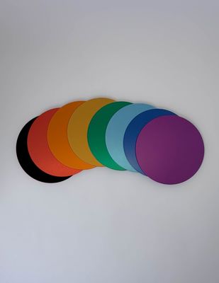 Set de 7 plaques Tesla chakras rondes