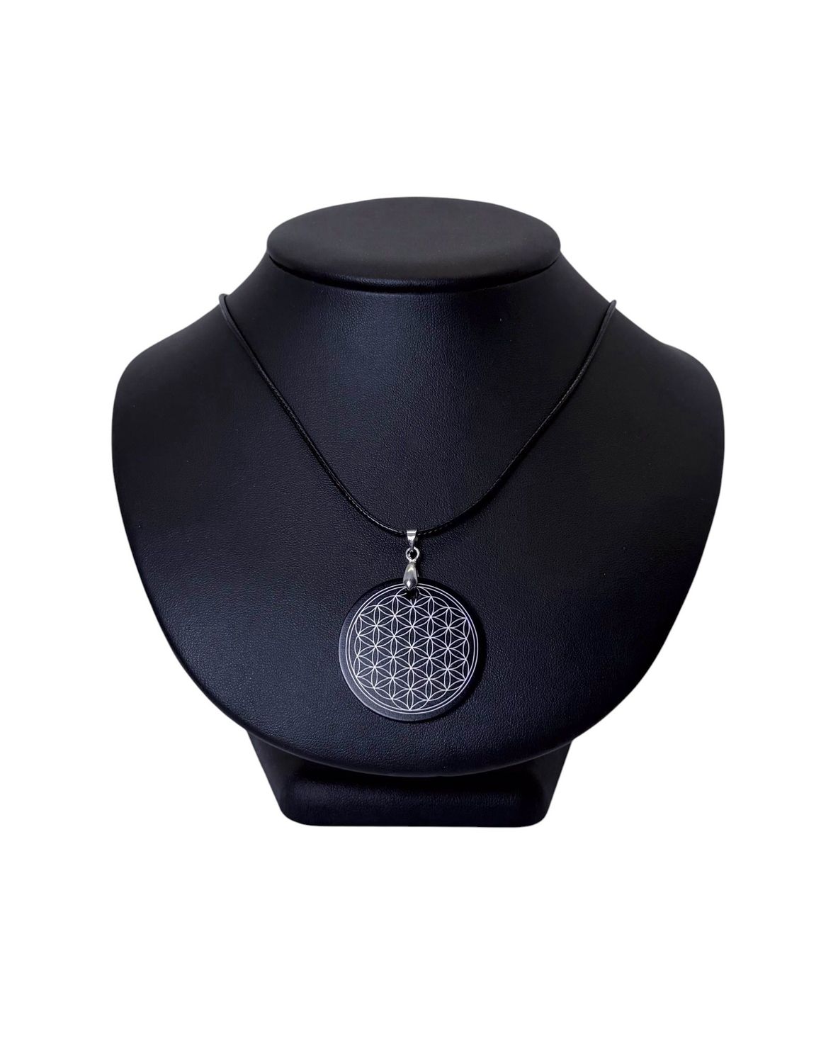 Pendentif plaque Tesla Fleur de vie noir Pendentif plaque Tesla Fleur de vie noir