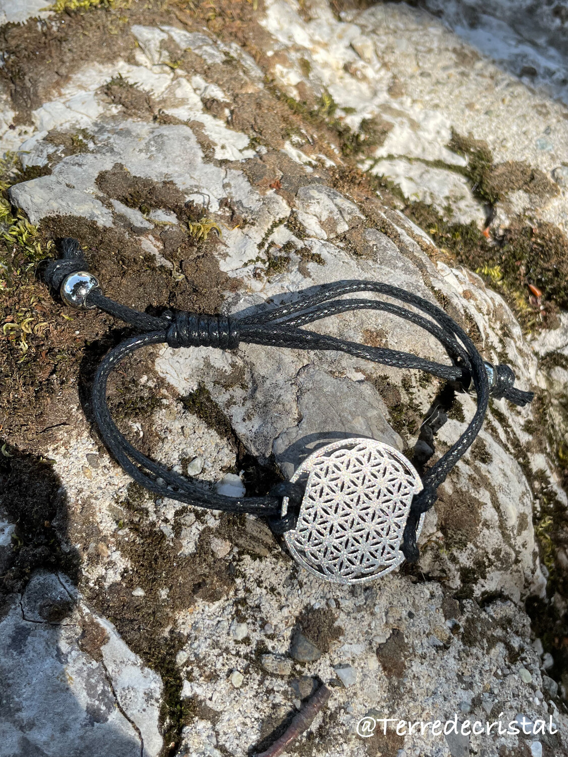 Bracelet Fleur de vie noir Bracelet Fleur de vie noir