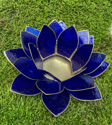 Bougeoir lotus indigo