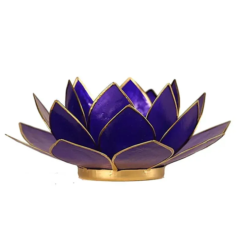 Bougeoir lotus indigo