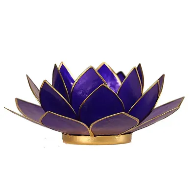 Bougeoir lotus indigo