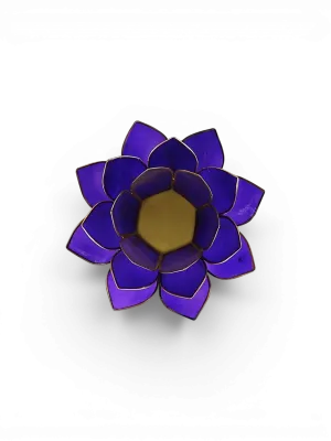 Bougeoir lotus indigo