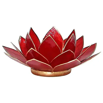 Bougeoir lotus rouge