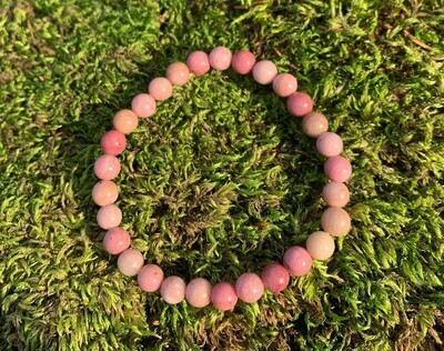 Bracelet en Rhodonite du Pérou 6 mm Bracelet en Rhodonite du Pérou 6 mm