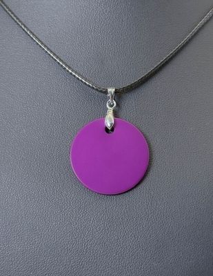 Pendentif plaque Tesla violet pourpre