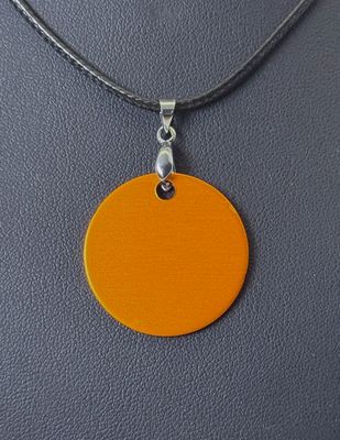 Pendentif plaque Tesla orange