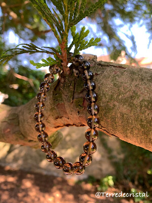 Bracelet en Quartz fumé 8 mm