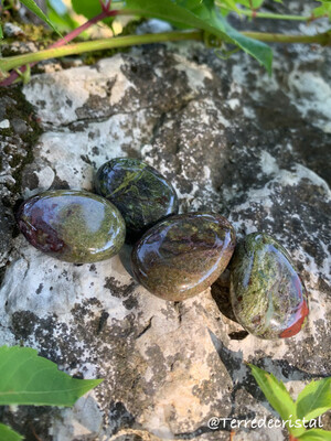 Epidote/ Jaspe sang de dragon goutte