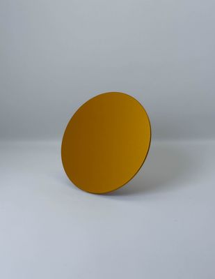 Plaque Tesla ronde jaune