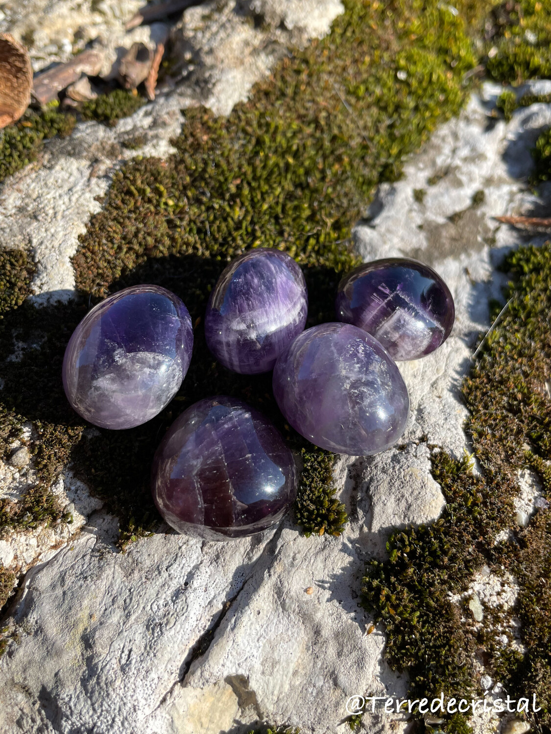 Améthyste roulée foncée